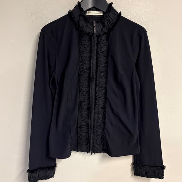 HIROKO KOSHINO Ruffle Zip-Up