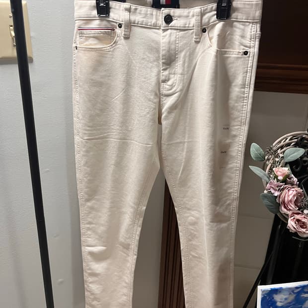 [새상품/정품] 타미힐피거 TH Flex 스트레이트 팬츠 (아이보리)