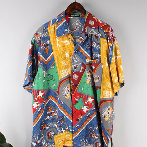 93's ISSEY MIYAKE 스포츠 그래픽 셔츠