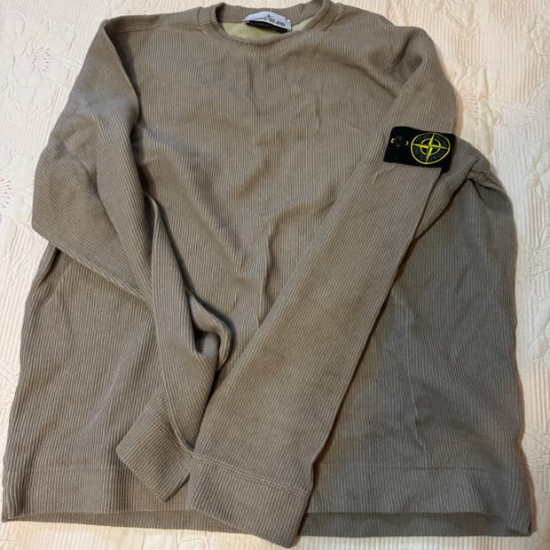 스톤아일랜드 나일론 크루넥 스웨트셔츠 도브 그레이 23ss