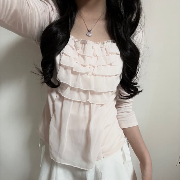 히메갸루 일본 빈티지 큐롯 + 복숭아 로걀탑 세트 / 리즈리사 엑시즈팜