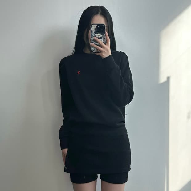 폴로 랄프로렌 신형 자수로고 블랙 맨투맨 