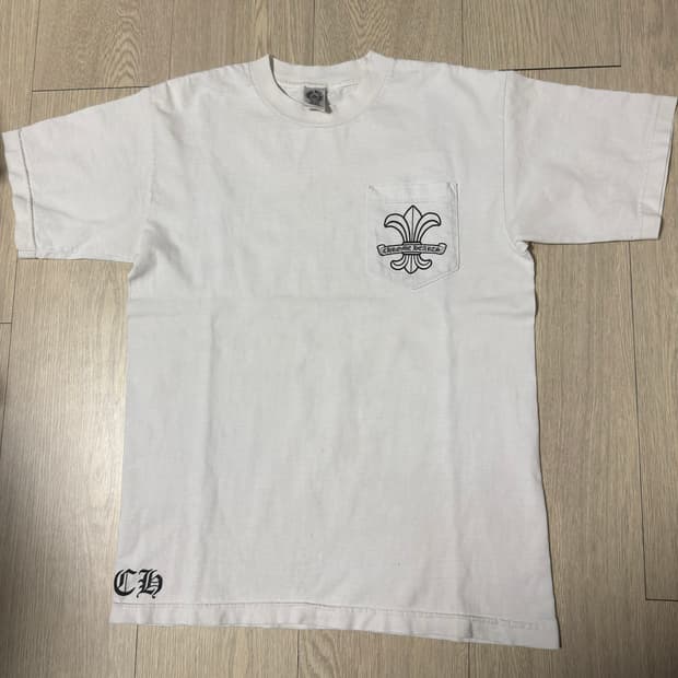 00s 크롬하츠 BS플레어 포켓 티셔츠 화이트 M사이즈