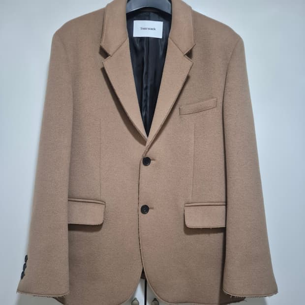 토니웩 커팅 블레이저 카멜 L