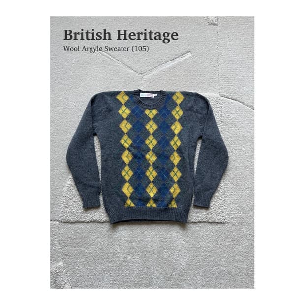 브리티시 헤리티지 울 아가일 스웨터 (103-105)