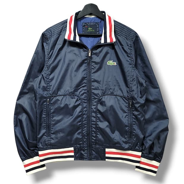 [M~L] 라코스테 네이비 블루종 바람막이 집업 자켓