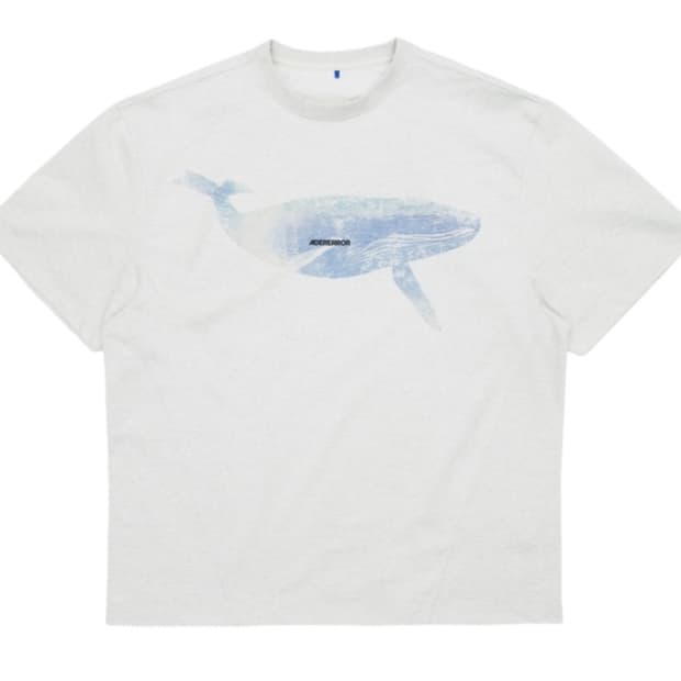 아더에러 블루 웨일 티셔츠 오트밀 XL