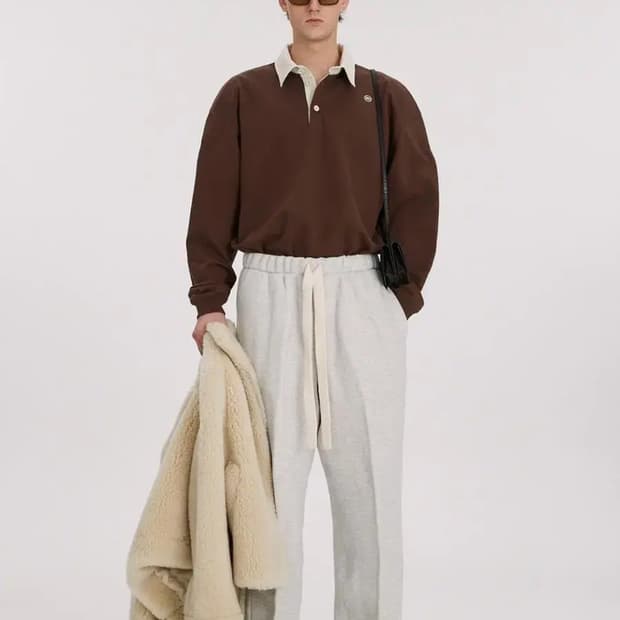 렉토 21FW 저지 와이드 팬츠 M
