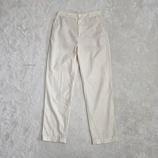 (S)여성 유니클로 코튼 린넨 슬랙스 팬츠 