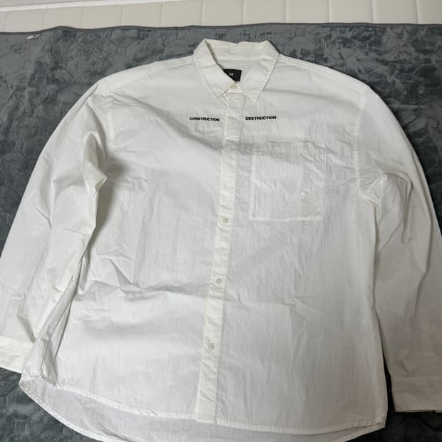 H&M 화이트 오버셔츠