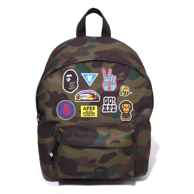 베이프 퍼스트 카모 패치 프린트 백팩
