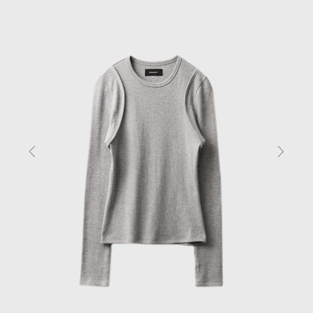 999휴머니티 25fw Line longsleeve v3 (멜란지그레이)