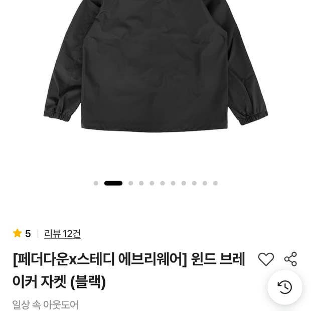 페더다운x스테디에브리웨어(SEW) 콜라보 바람막이 4사이즈