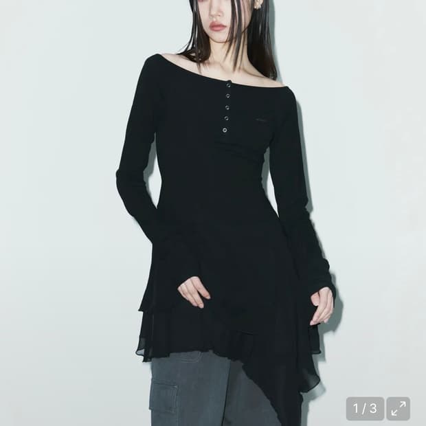 빈티지 플레어 원피스 [BLACK]