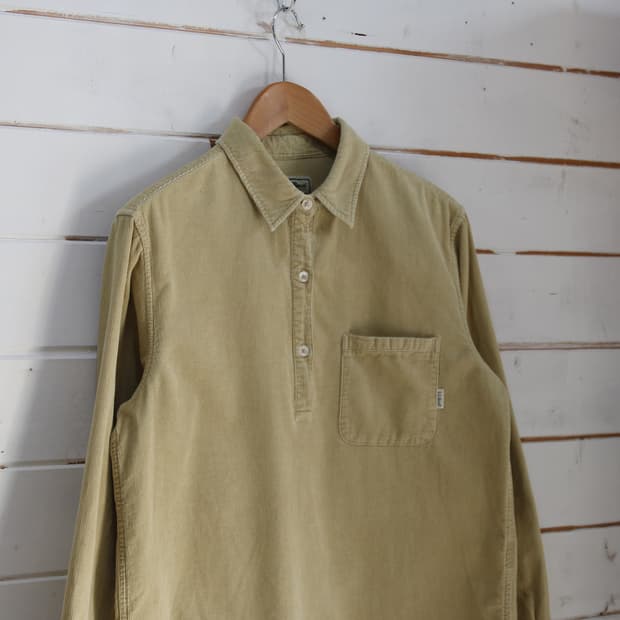 (착용컷) L.L.Bean 코듀로이 하프 오픈 셔츠 (여성용 M)