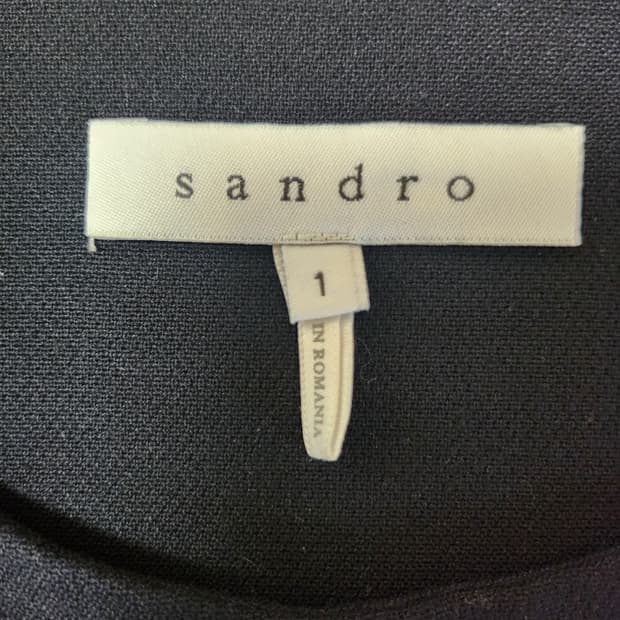 산드로 주머니 가죽 배색  원피스●표기사이즈 1 (s 55)
 