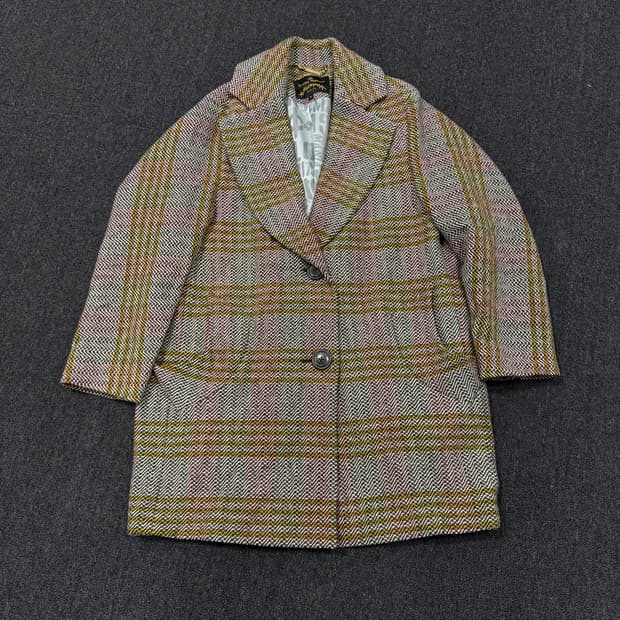 비비안웨스트우드 체크 울 코트