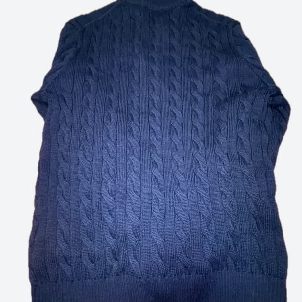 폴로랄프로렌 반집업 니트 네이비