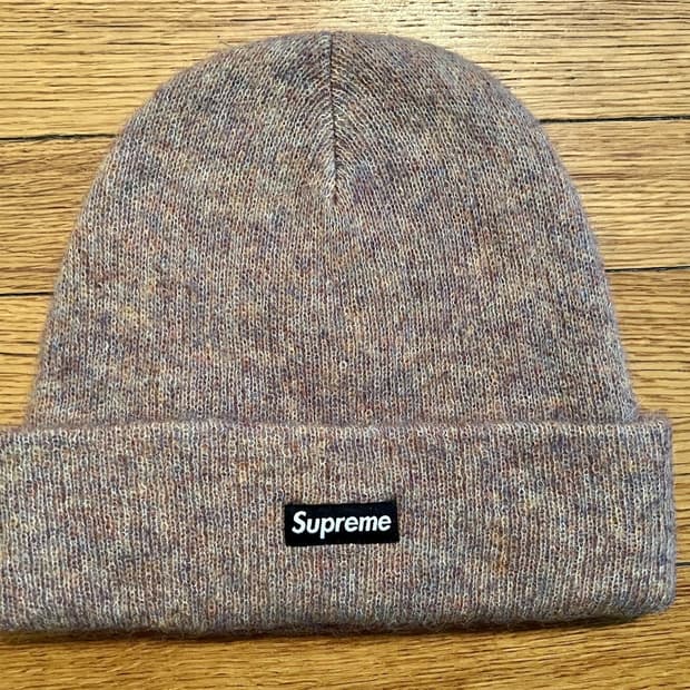 16FW 슈프림 헤더박스로고 비니 베이지