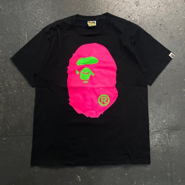 100 베이프 네온 반팔티