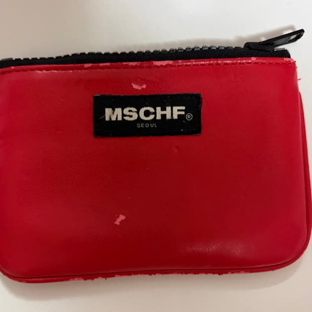 미스치프 카드지갑 파우치 레드