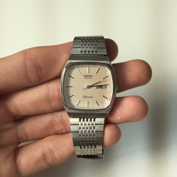 80s seiko chronos square day-date