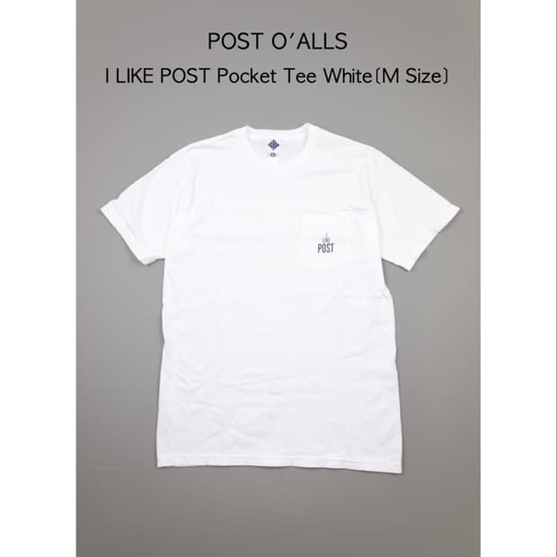 POST O’ALLS 아이 라이크 포스트 포켓 티 화이트
