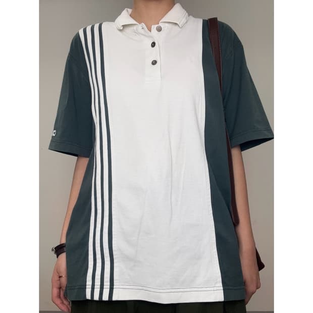 빈티지 아디다스 그린 폴로셔츠