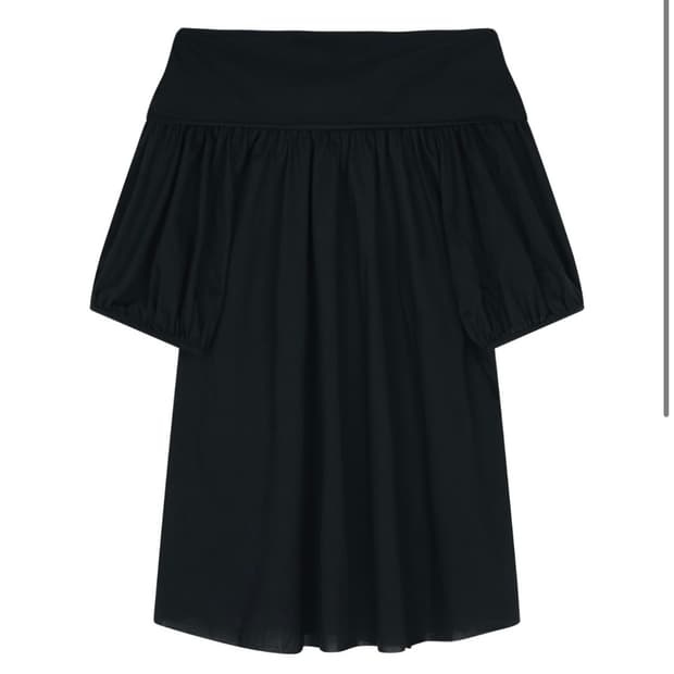 아모르샤이) Back Ribbon Top BK F