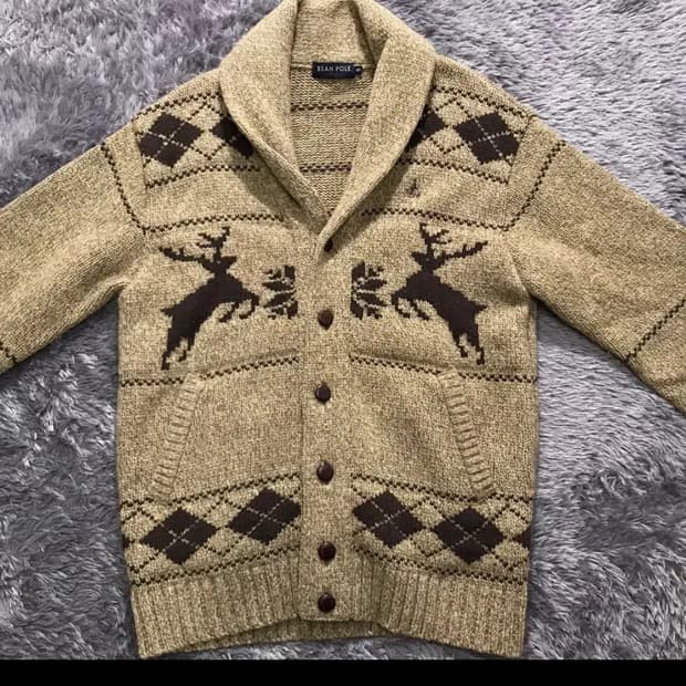 [[M, A급]# 빈폴(BEAN POLE) 코위찬 숄카라 가디건