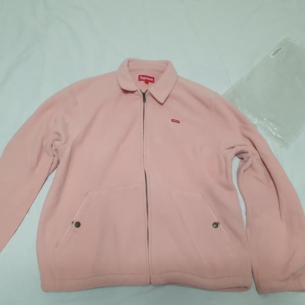 L 슈프림 폴라텍 해링턴 자켓 스몰박스 핑크 Supreme