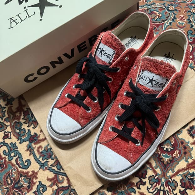 컨버스x스투시 척70 로우 포피레드