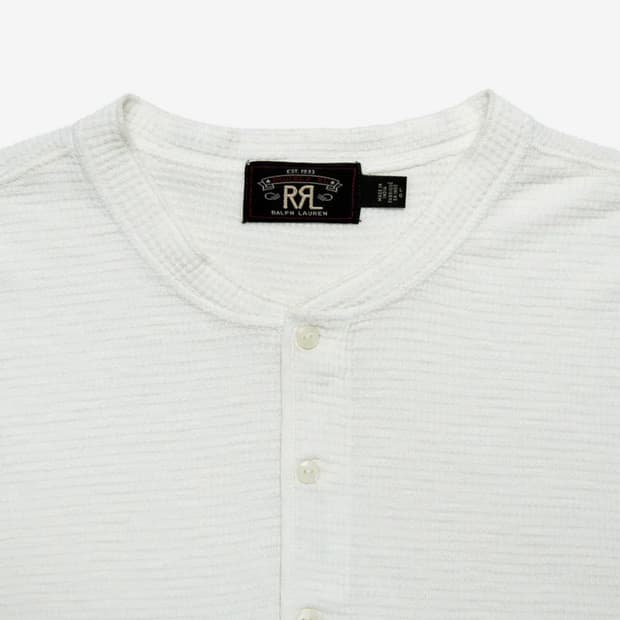 RRL 와플 니트 헨리셔츠 긴팔 더블알엘