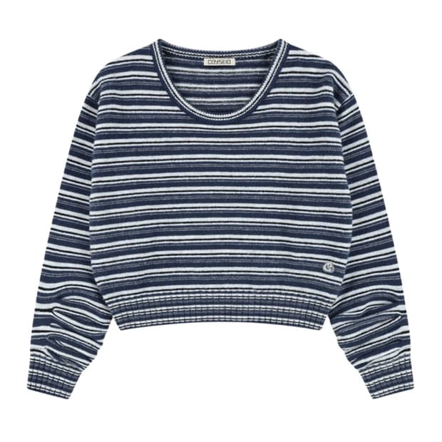 코이세이오 코이 스트라이프 니트 네이비