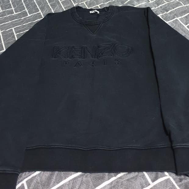 겐조 레터링 로고 맨투맨 블랙 (S)