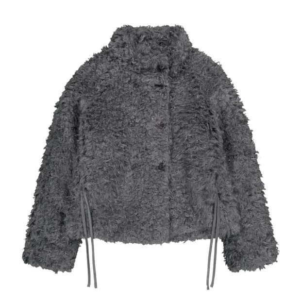 코이세이오 퍼 다크 그레이 HAIRY FUR JACKET
