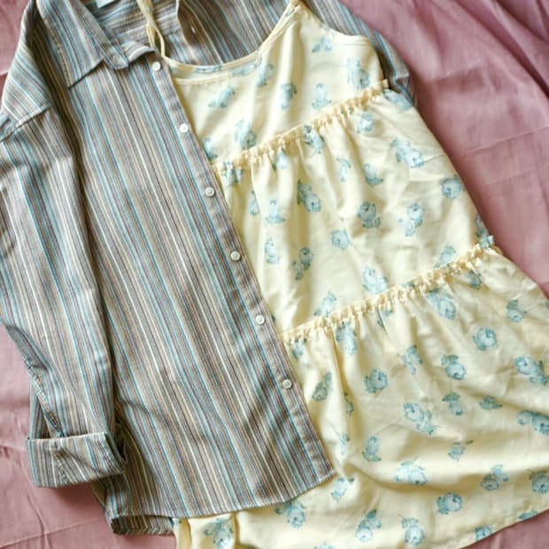 빈티지 모리걸 플로럴 캐미솔 원피스