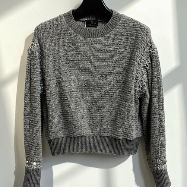 랑방 컬렉션 그레이 텍스처 니트