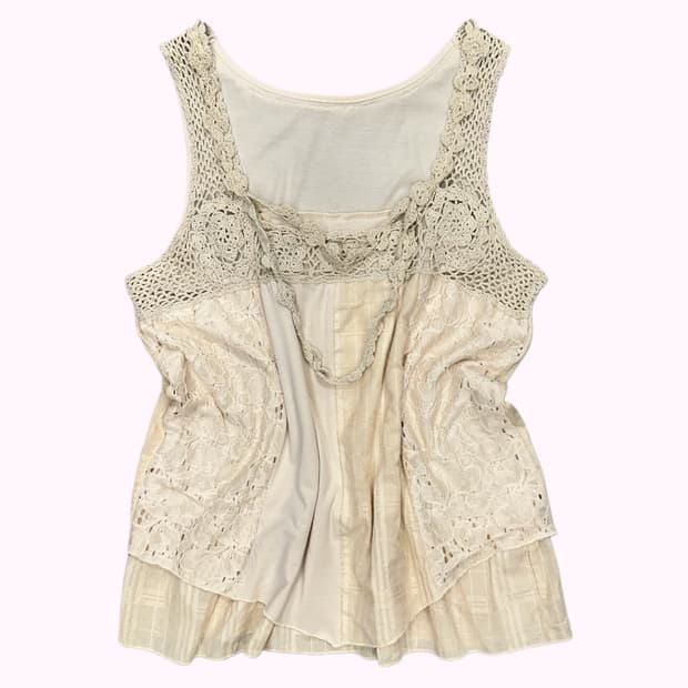 crochet antique mori sleeveless