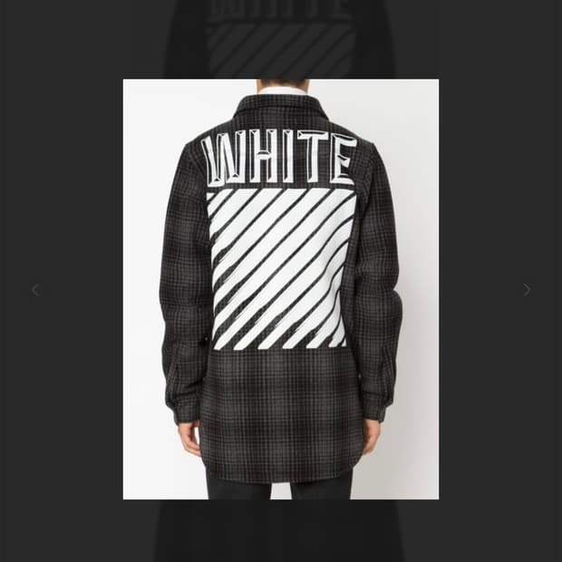 오프화이트 플란넬 타탄 버질아블로 자켓 (L / 105사이즈)