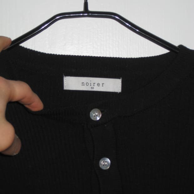 Noirer 니트 핸리넥 노이어 블랙 50사이즈