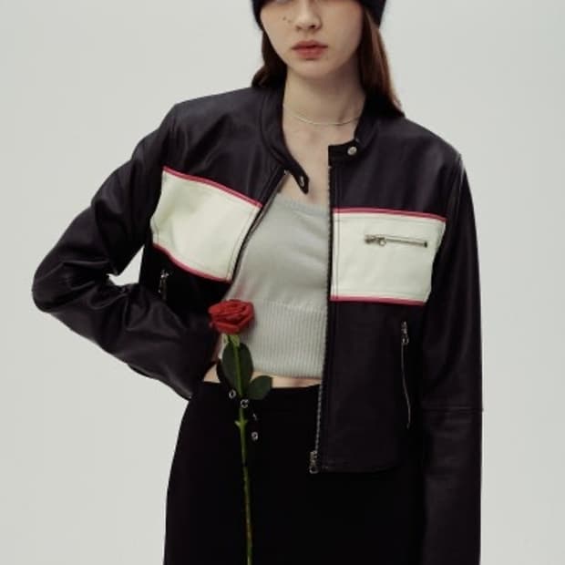 시눈 바이커 가죽 자켓