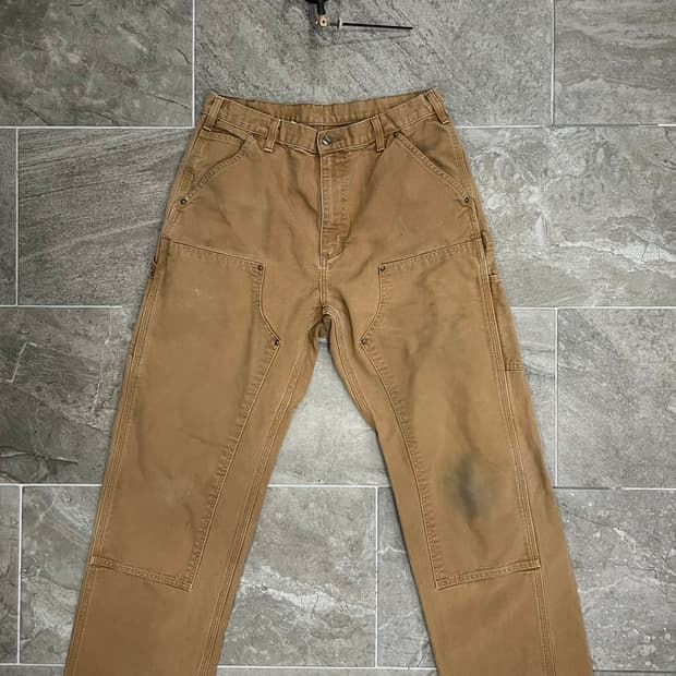 (34X34)칼하트 더블니 워크팬츠 B136BRN 칼하트브라운 던거리핏