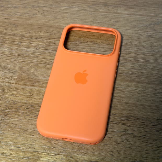 아이폰17프로 정품 실리콘케이스 오렌지