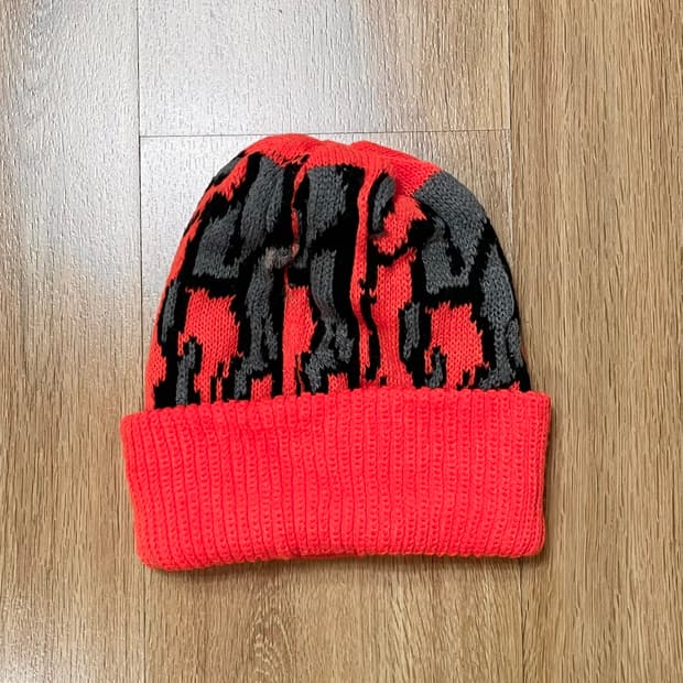 택포) 빈티지 트레바크 패턴 니트 비니