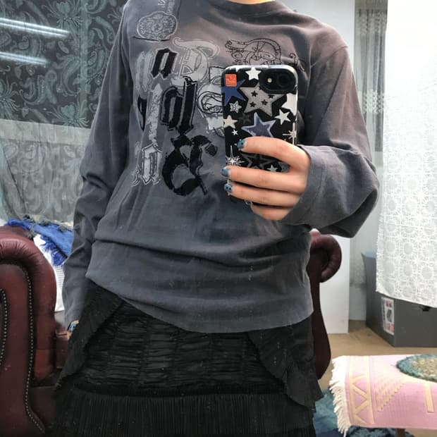 빈티지 여성 자수 롱슬리브 