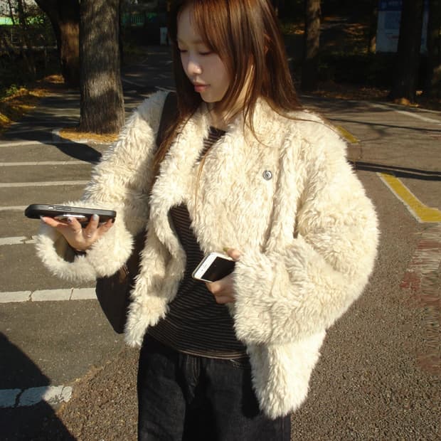 아워캐비넷 sheep fur jacket(퍼자켓)