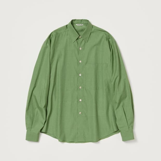 23ss 오라리 워시드 핀스 트윌 빅 셔츠