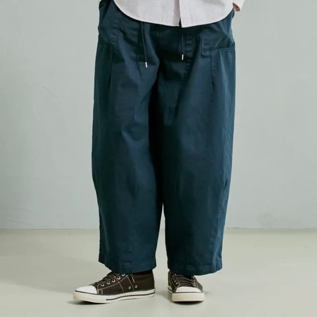 프리즘웍스 TWILL BALLOON PANTS _ NAVY