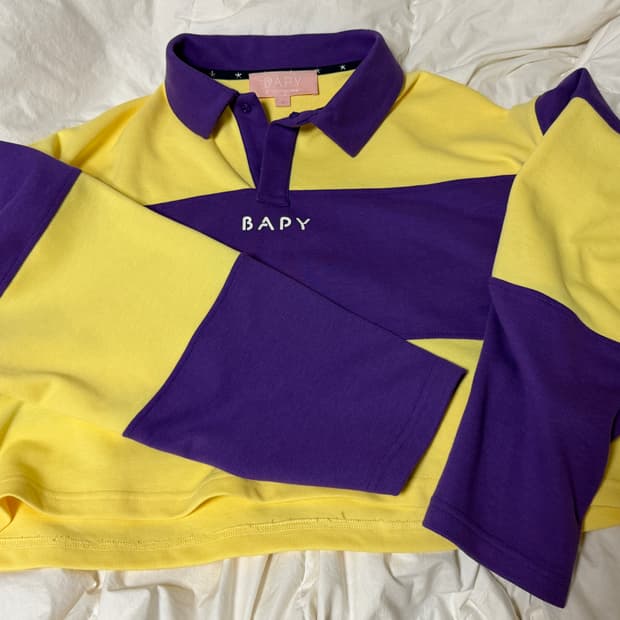 베이프 BAPY 줄무늬 크롭카라티 
